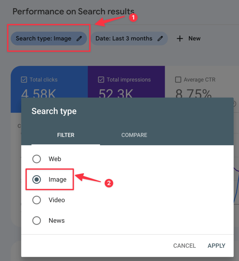 Finding Google Image Search Results in Google Search Console