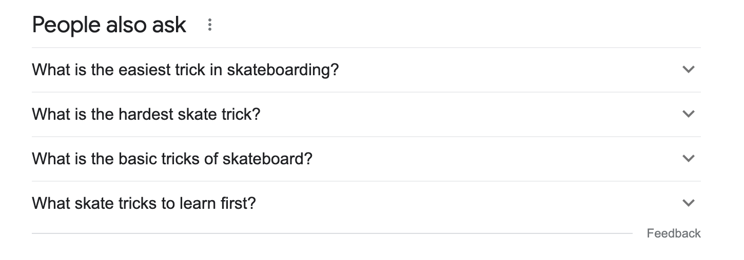 Using Google People Also Ask for long-tail keywords
