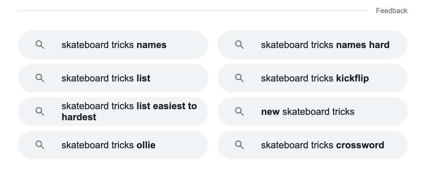 Using Google Related Searches for long-tail keywords